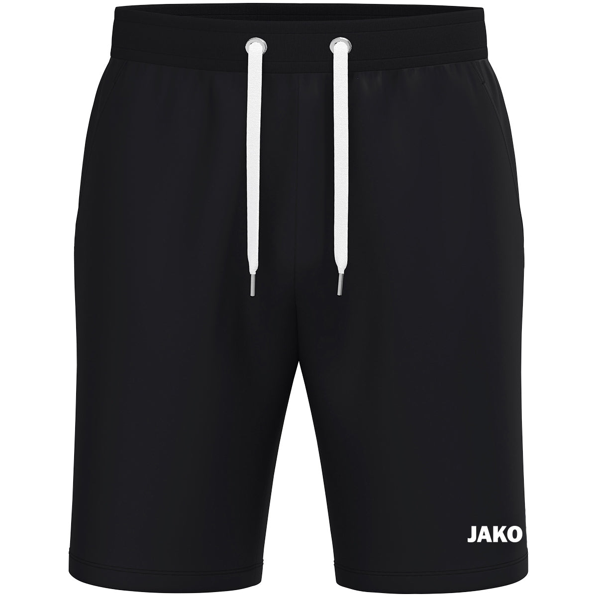 JAKO Joggingshort One Cotton – Schwarz (vorne)