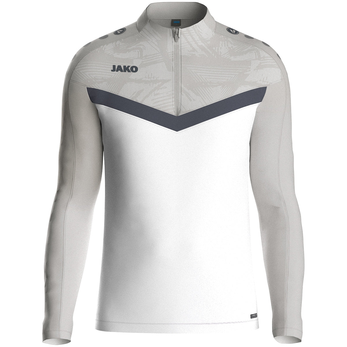 JAKO Ziptop Iconic – Weiß (vorne)