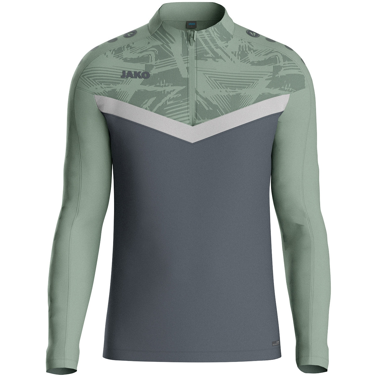 JAKO Ziptop Iconic – Grau (vorne)
