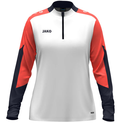JAKO Ziptop Dynamic Damen – Weiß (vorne)