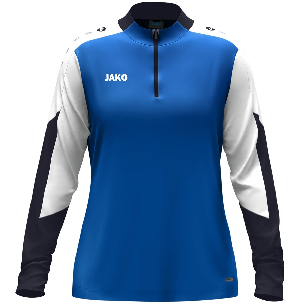 JAKO Ziptop Dynamic Damen – Blau (405) (vorne)