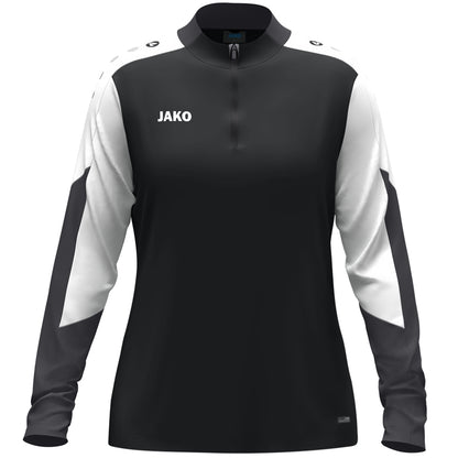 JAKO Ziptop Dynamic Damen – Schwarz (vorne)