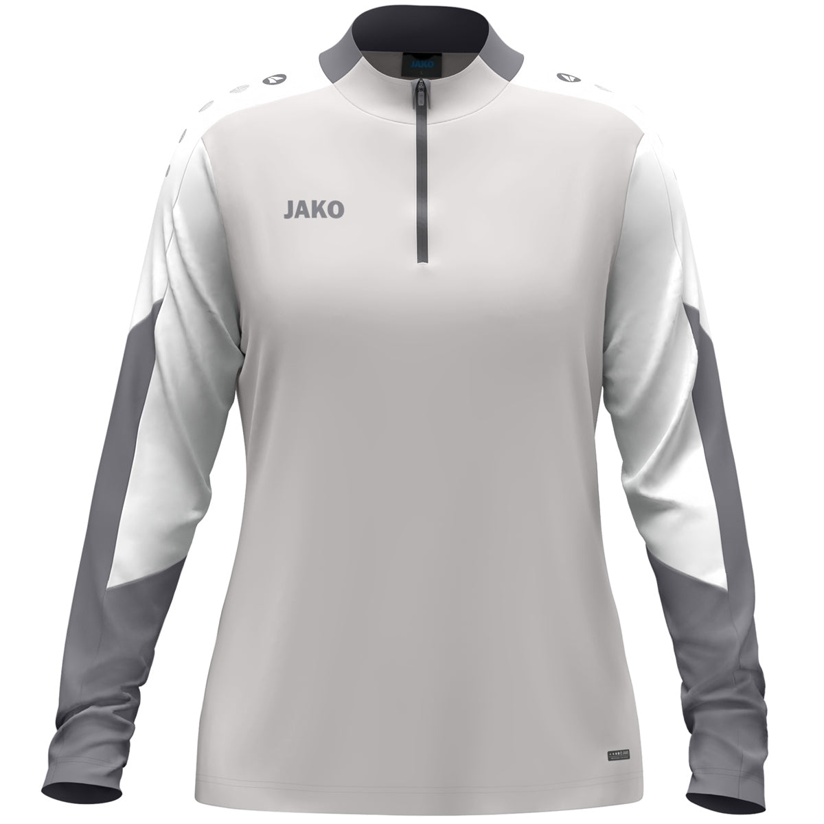 JAKO Ziptop Dynamic Damen – Grau (vorne)
