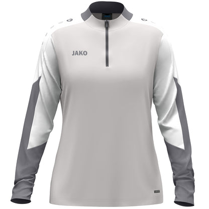 JAKO Ziptop Dynamic Damen – Grau (vorne)