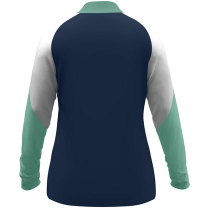 JAKO Ziptop Dynamic Damen – Blau (915) (hinten)