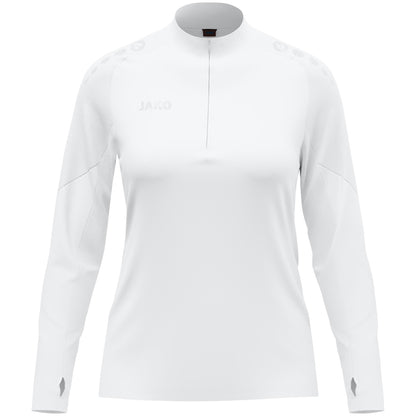 JAKO Ziptop Light Flow Damen – Weiß (vorne)