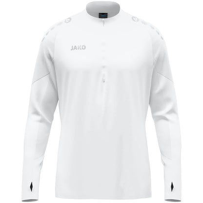JAKO Ziptop Light Flow – Weiß (vorne)
