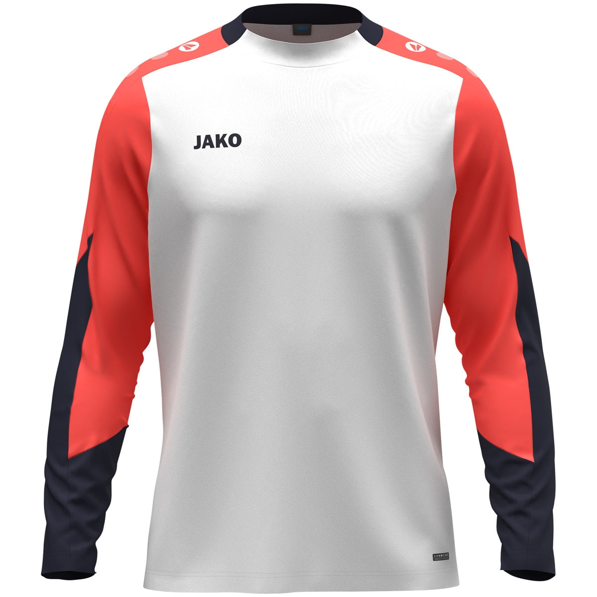 JAKO Longsleeve Dynamic – Weiß (vorne)
