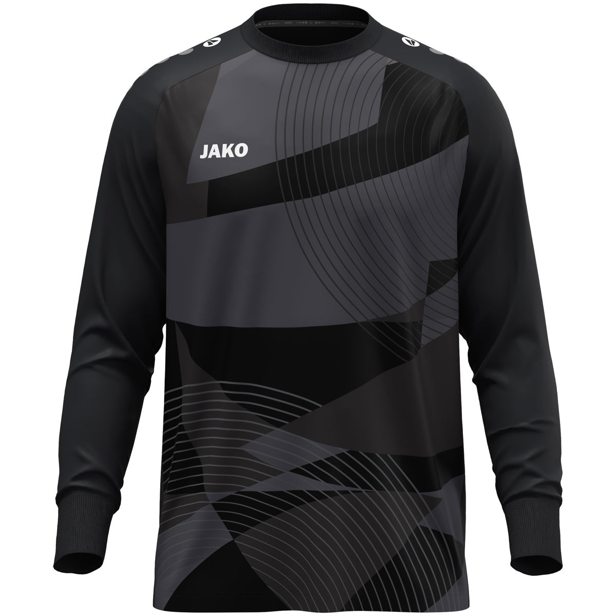 JAKO Torwart-Trikot River Kinder – Schwarz (vorne)