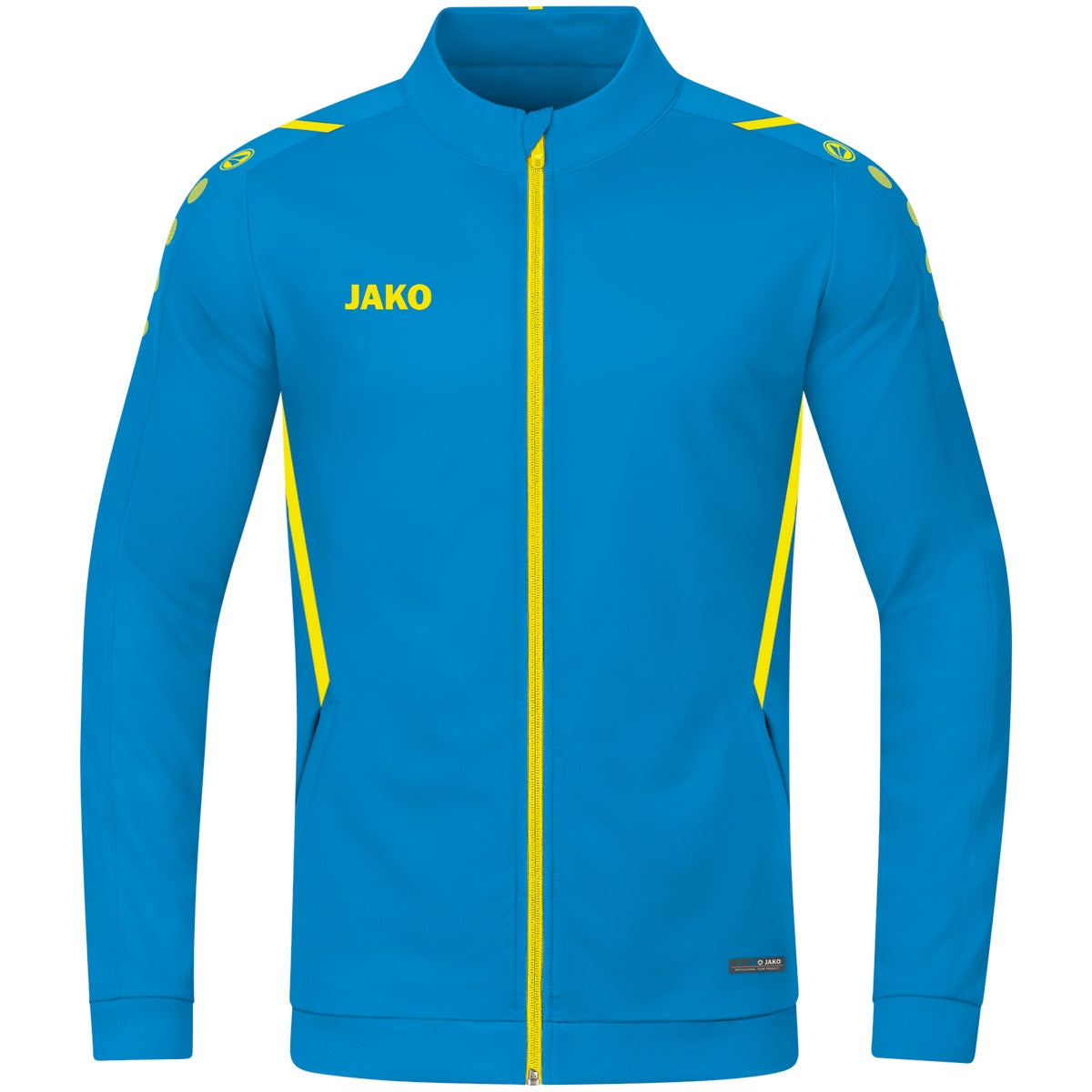 JAKO Polyesterjacke Challenge – Blau (443) (vorne)