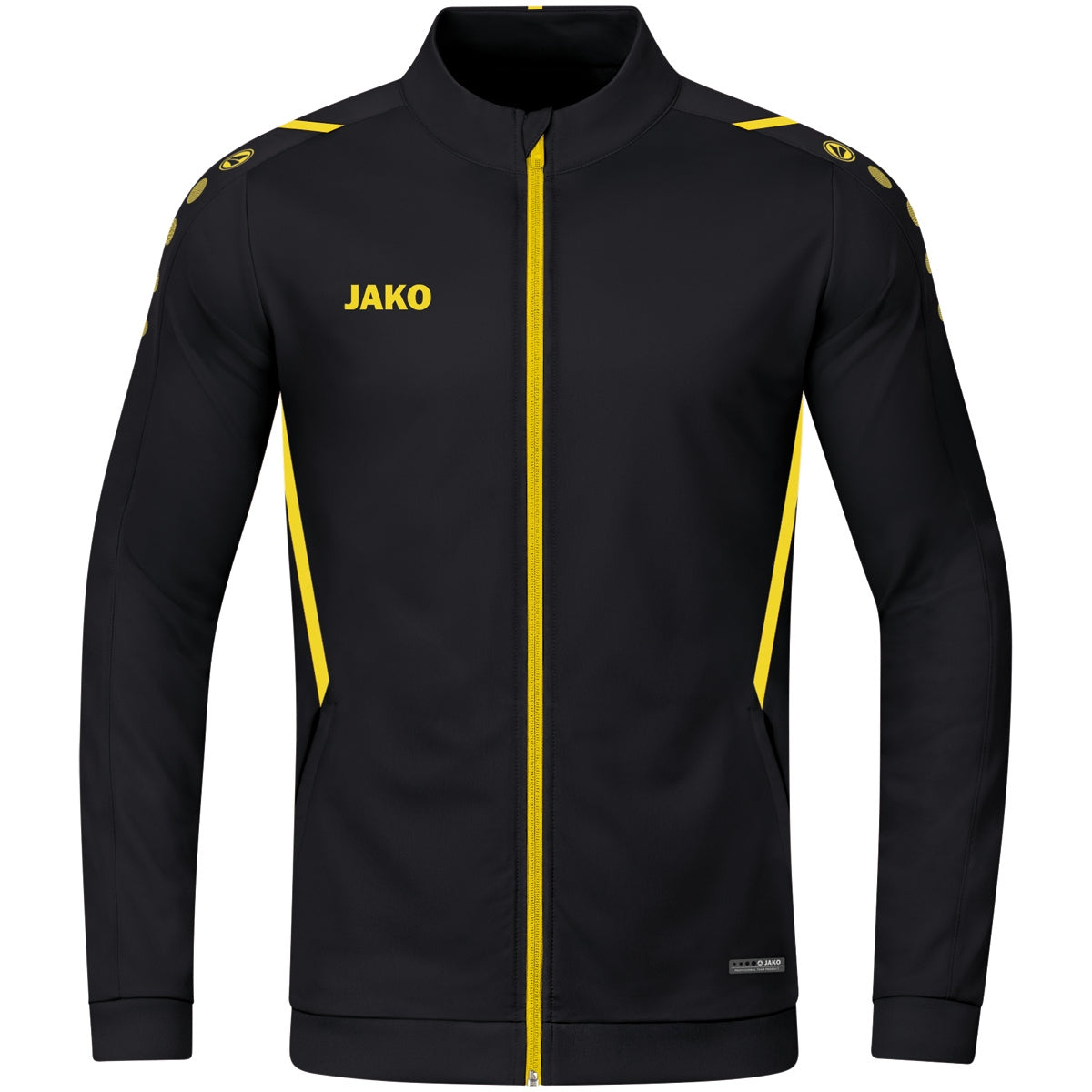 JAKO Polyesterjacke Challenge – Schwarz (803) (vorne)