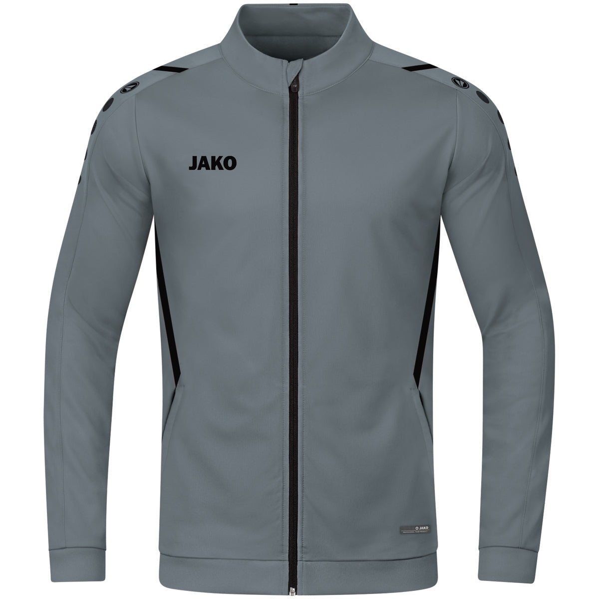 JAKO Polyesterjacke Challenge – Grau (vorne)