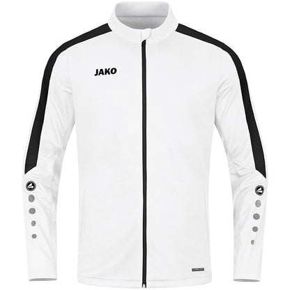 JAKO Polyesterjacke Power – Weiß (000) (vorne)