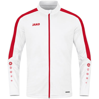JAKO Polyesterjacke Power – Weiß (004) (vorne)