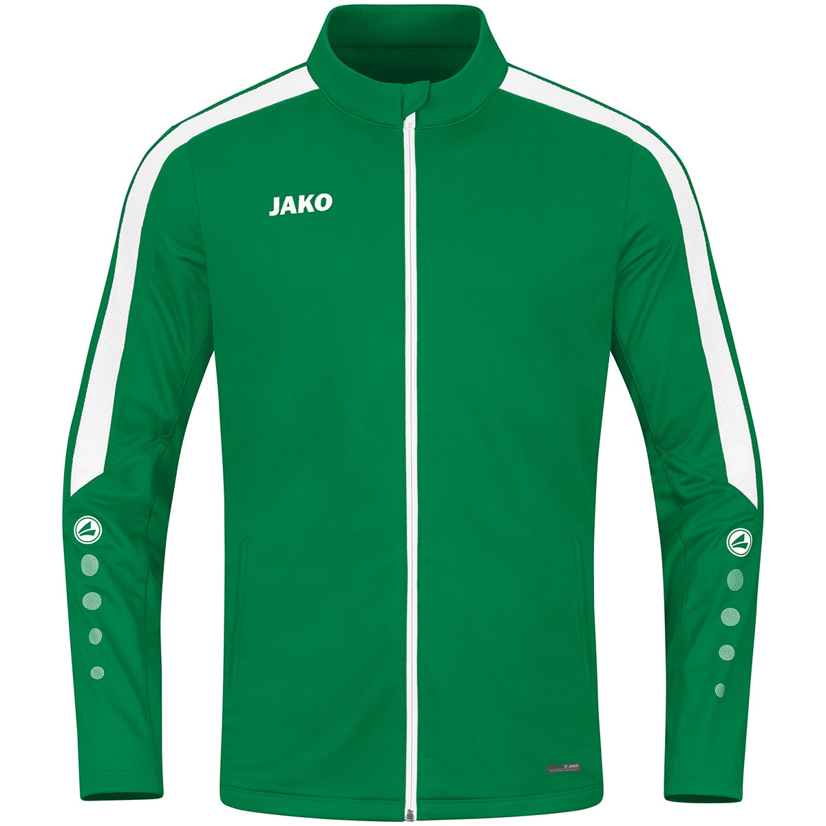 JAKO Polyesterjacke Power – Grün (vorne)