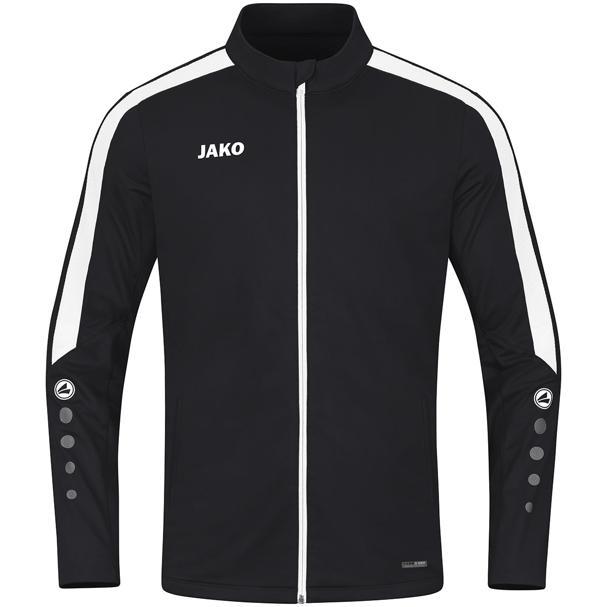 JAKO Polyesterjacke Power – Schwarz (800) (vorne)