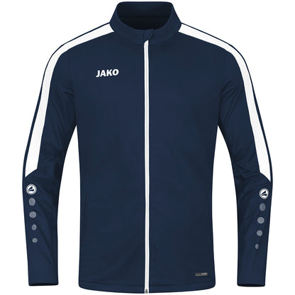 JAKO Polyesterjacke Power – Blau (900) (vorne)