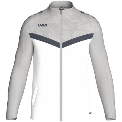 JAKO Polyesterjacke Iconic – Weiß (vorne)