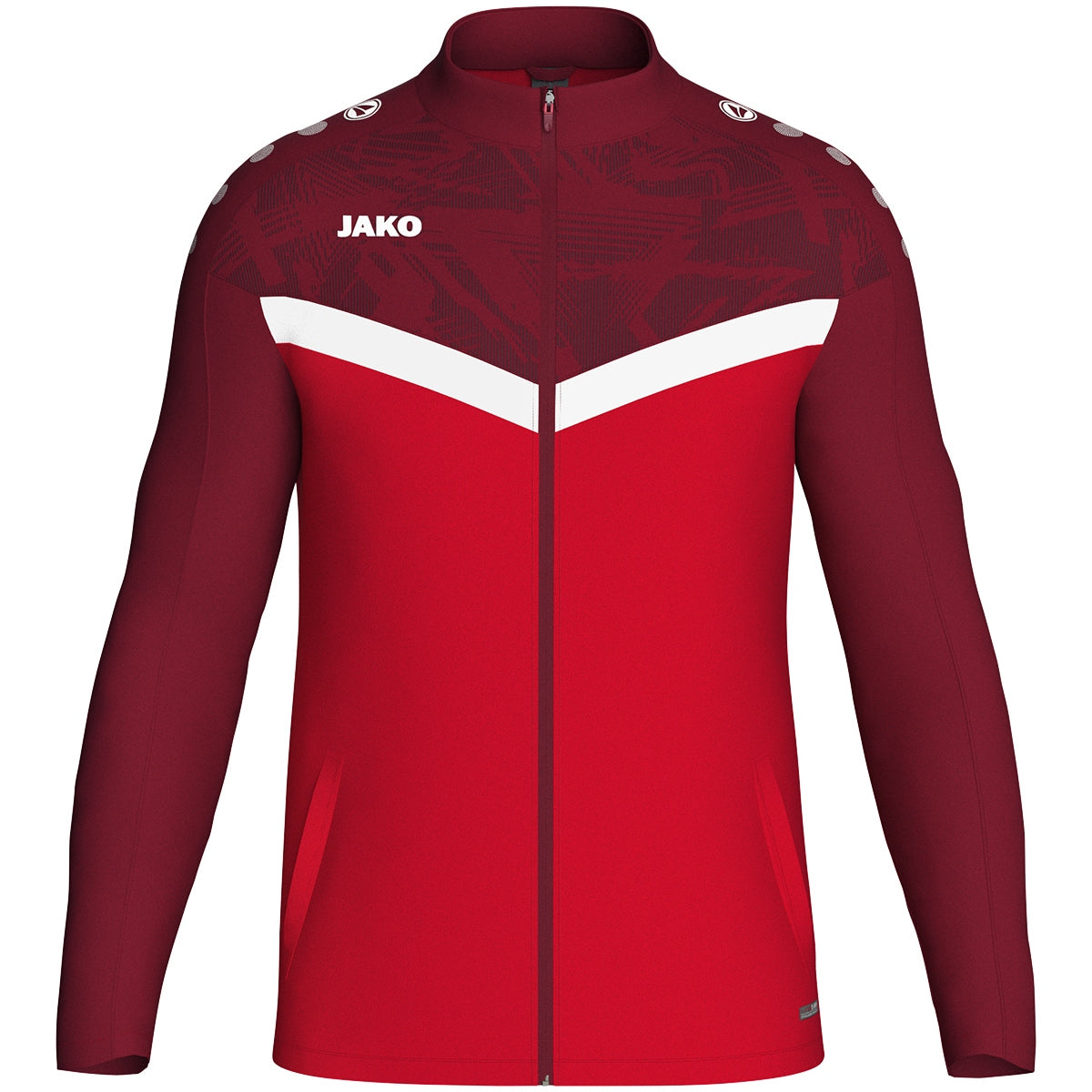 JAKO Polyesterjacke Iconic – Rot (vorne)