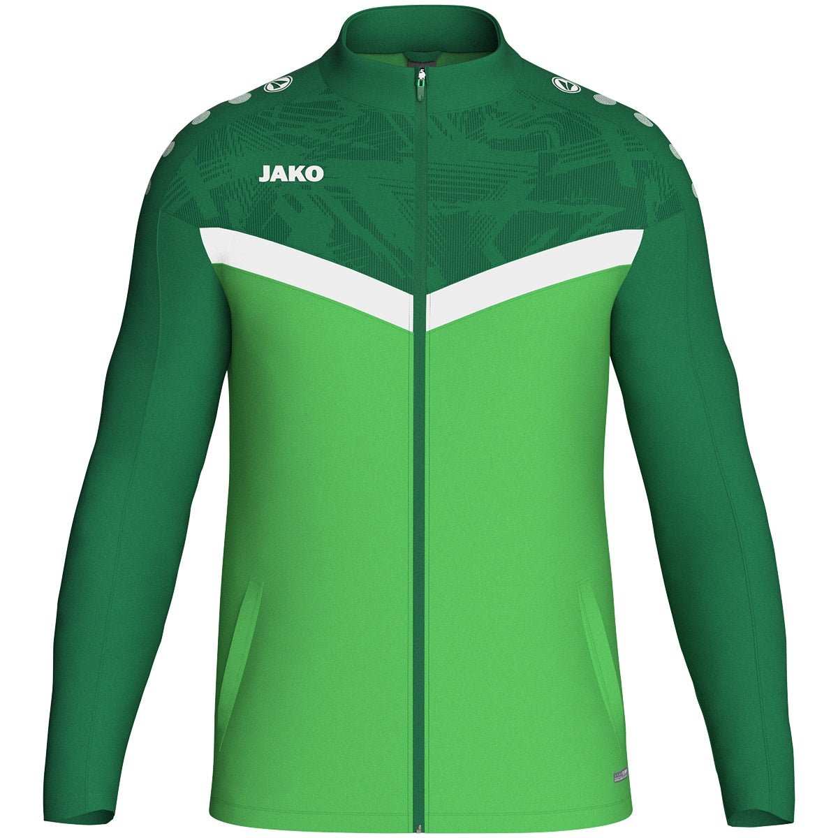 JAKO Polyesterjacke Iconic – Grün (vorne)