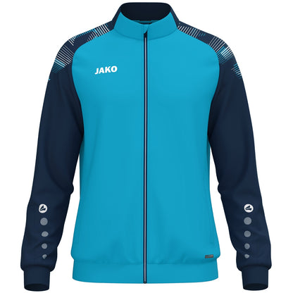 JAKO Polyesterjacke Sonic – Blau (276) (vorne)