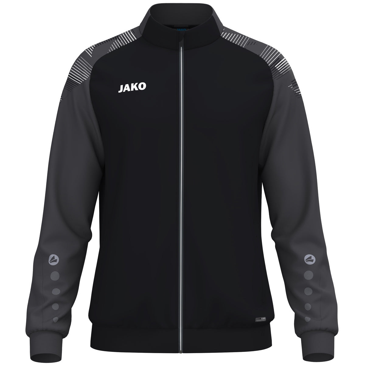 JAKO Polyesterjacke Sonic – Schwarz (801) (vorne)