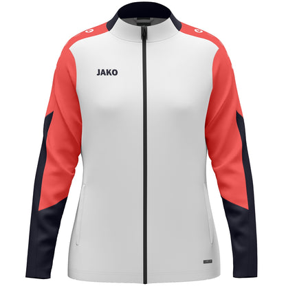 JAKO Polyesterjacke Dynamic Damen – Weiß (vorne)