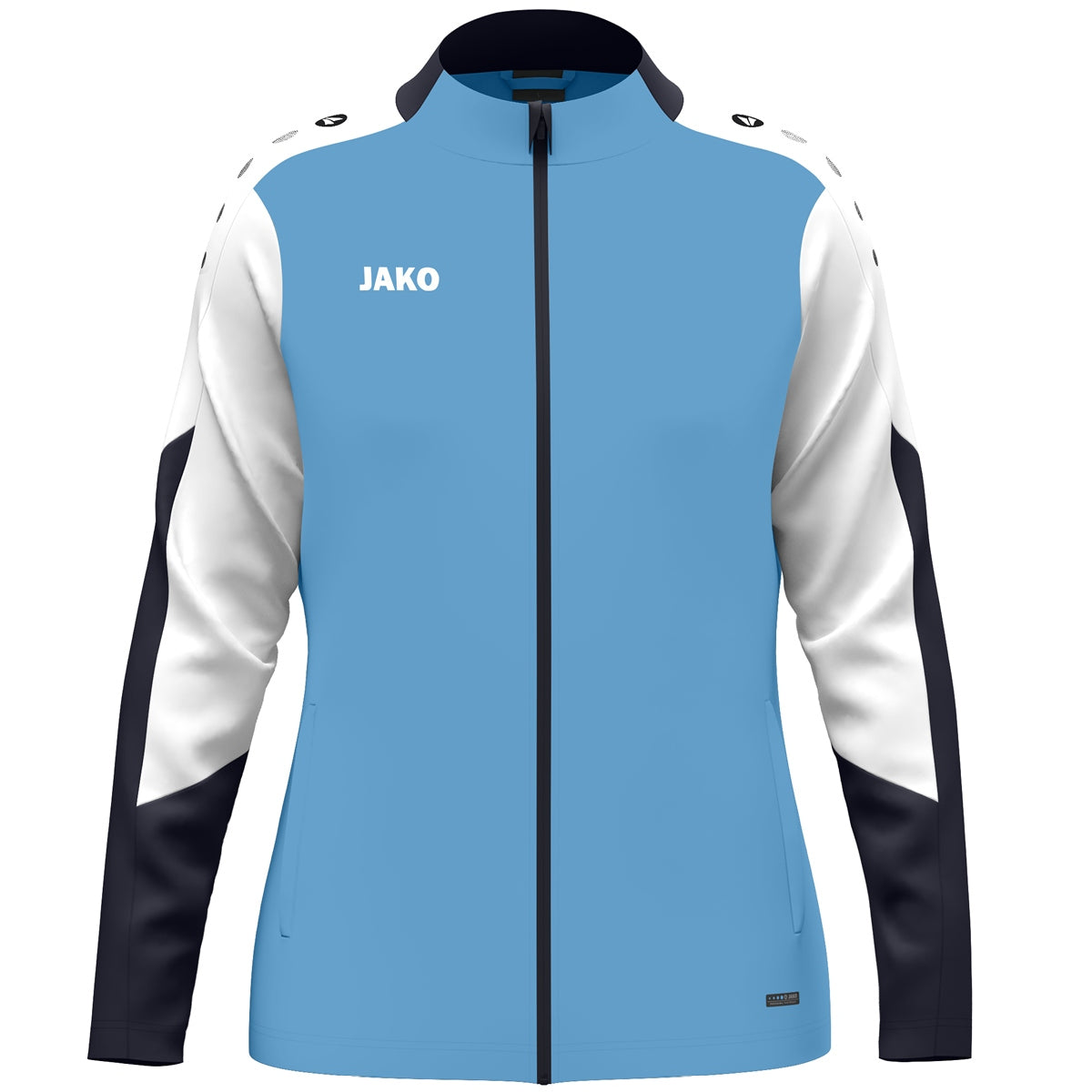 JAKO Polyesterjacke Dynamic Damen – Blau (431) (vorne)
