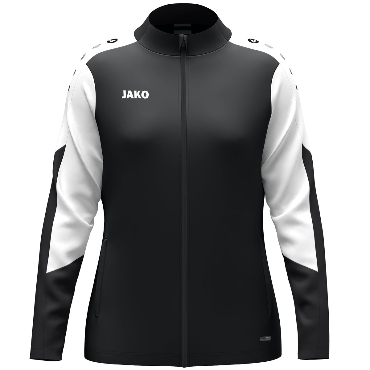 JAKO Polyesterjacke Dynamic Damen – Schwarz (vorne)