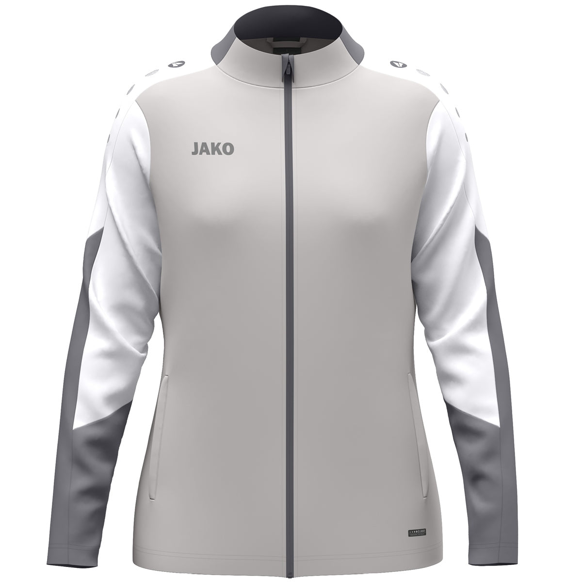 JAKO Polyesterjacke Dynamic Damen – Grau (vorne)