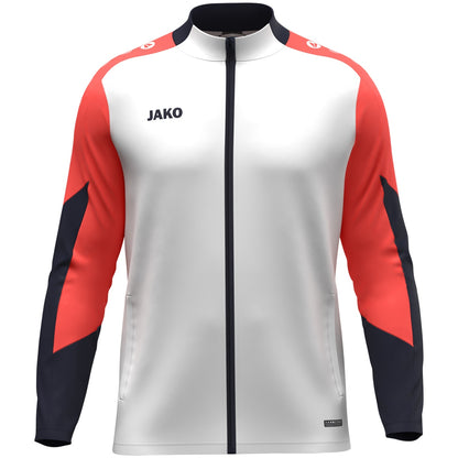 JAKO Polyesterjacke Dynamic – Weiß (vorne)