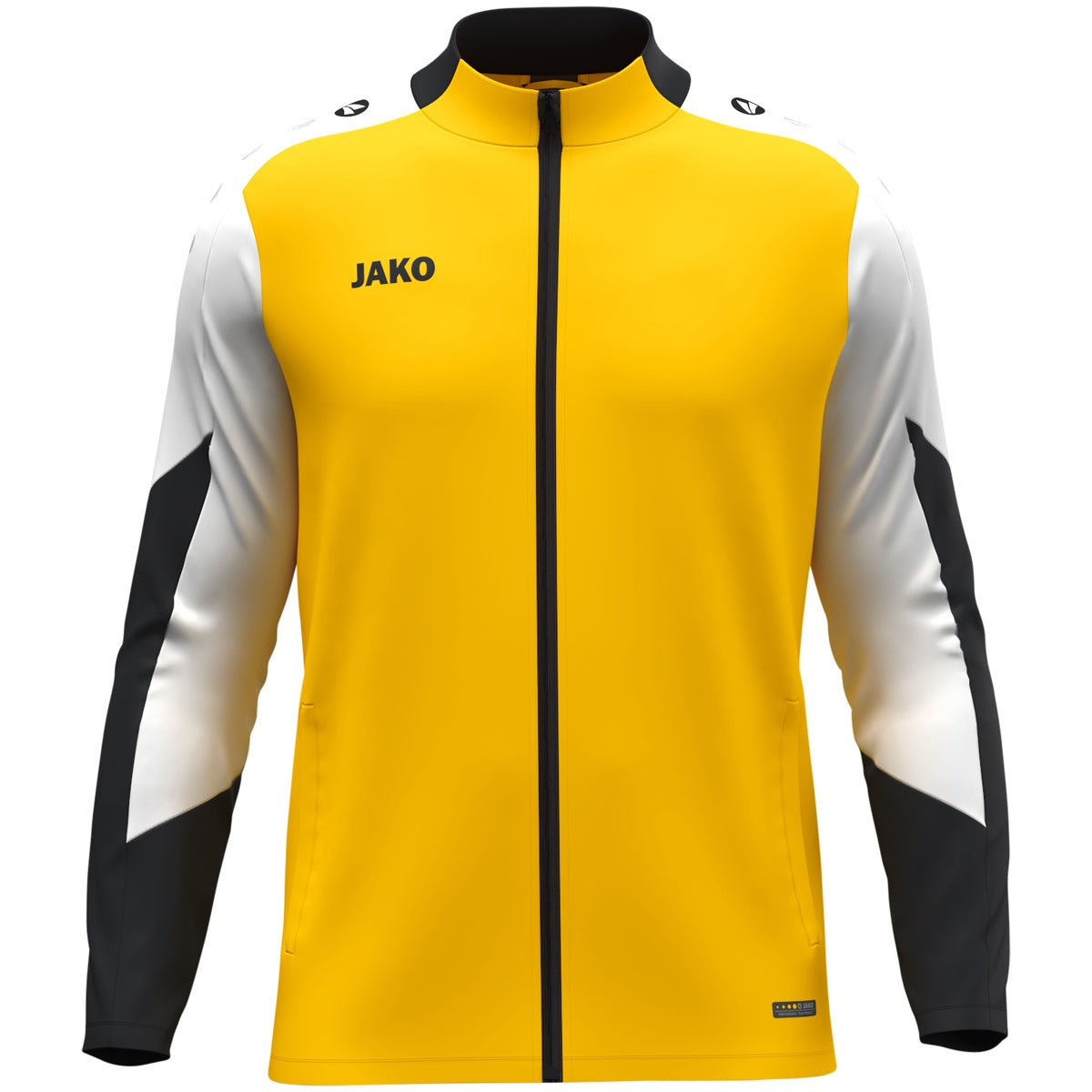 JAKO Polyesterjacke Dynamic – Gelb (vorne)