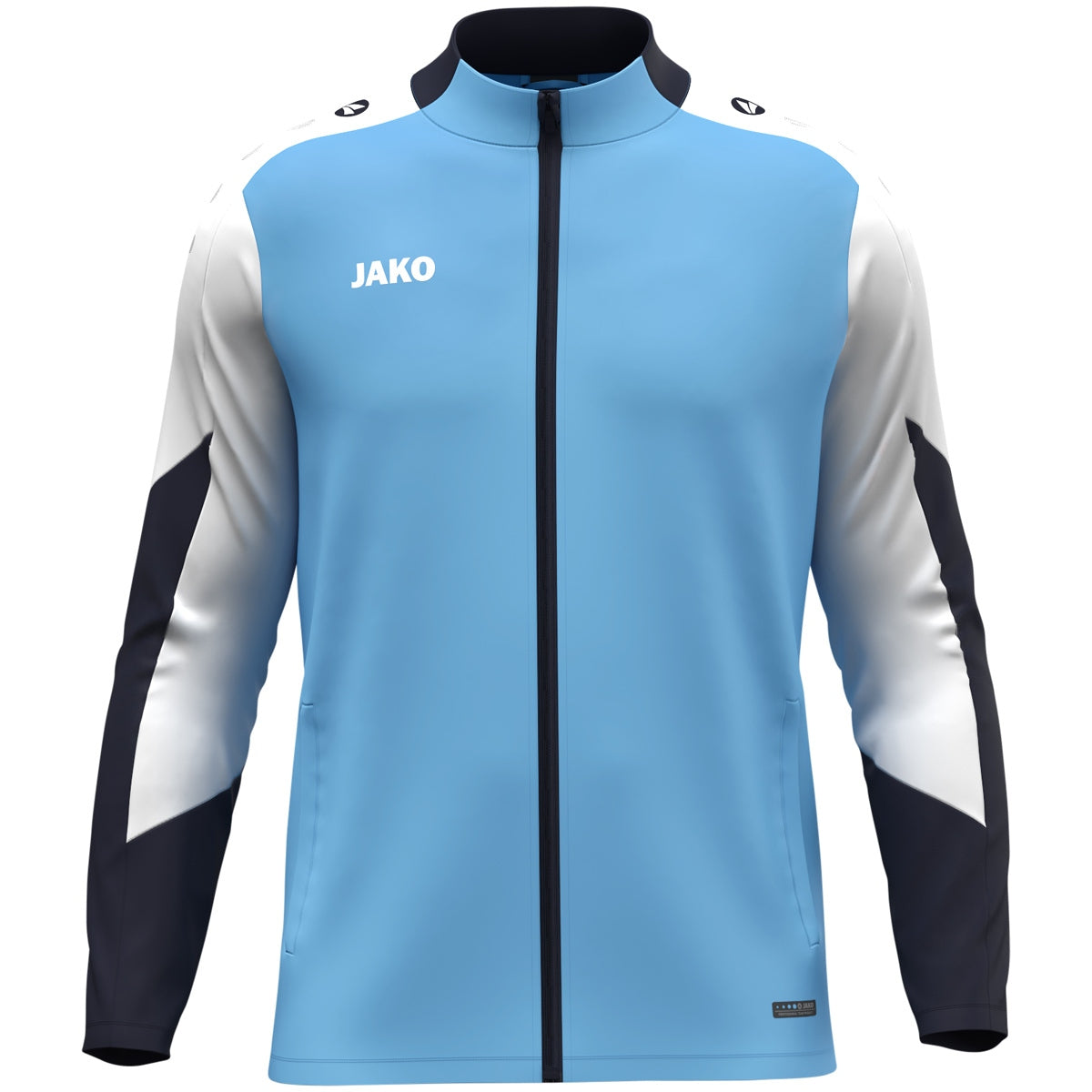 JAKO Polyesterjacke Dynamic – Blau (431) (vorne)