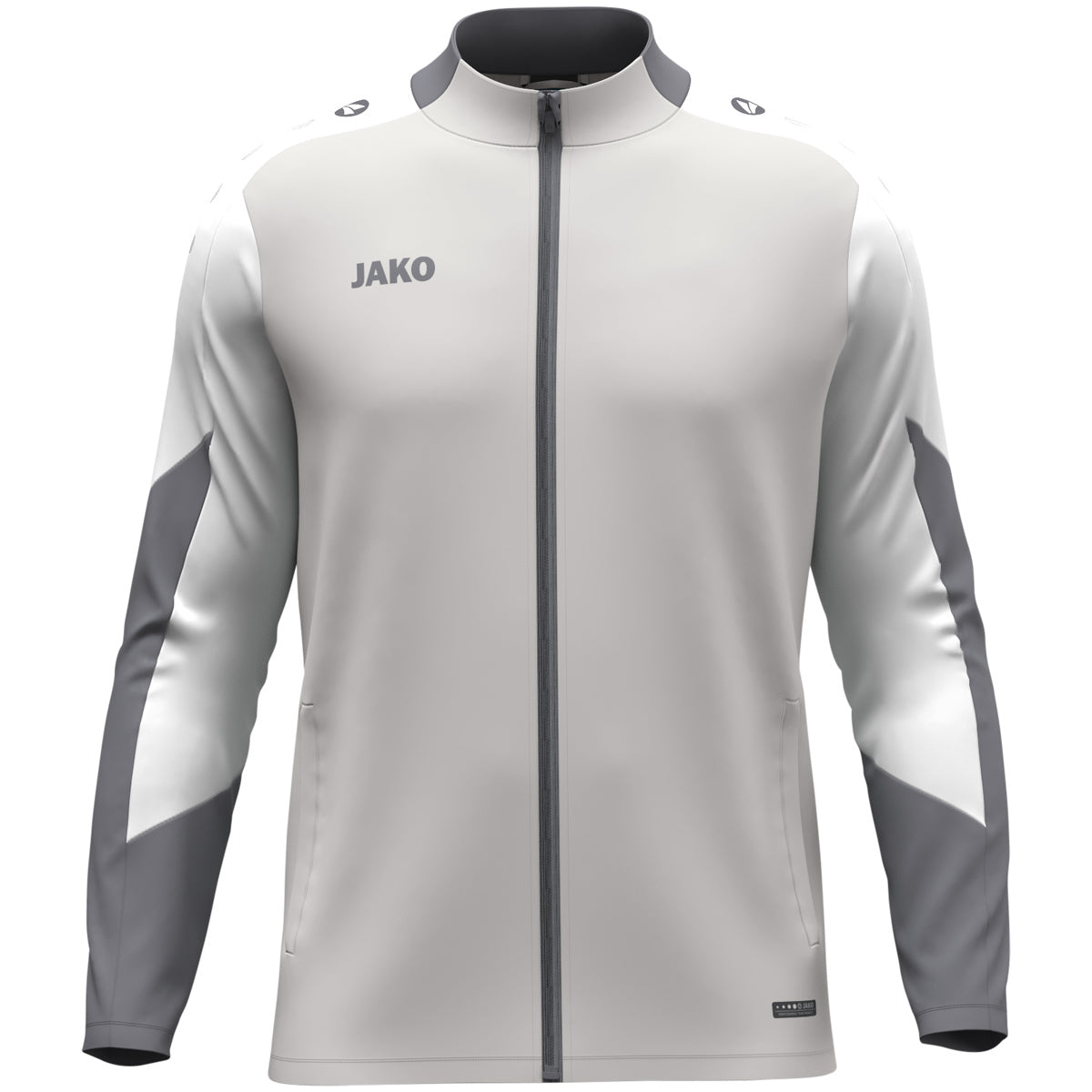 JAKO Polyesterjacke Dynamic – Grau (vorne)