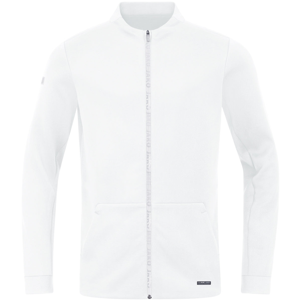 JAKO Jacke Pro Casual – Weiß (vorne)