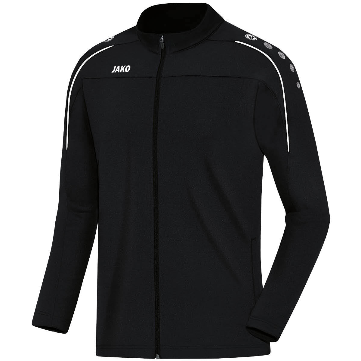JAKO Freizeitjacke Classico – Schwarz (vorne)