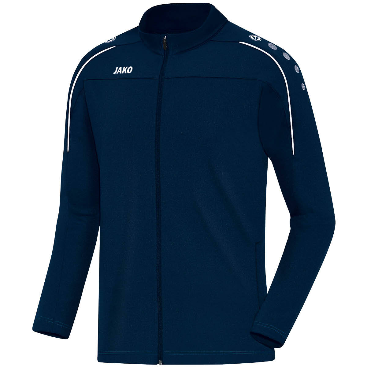 JAKO Freizeitjacke Classico – Blau (09) (vorne)