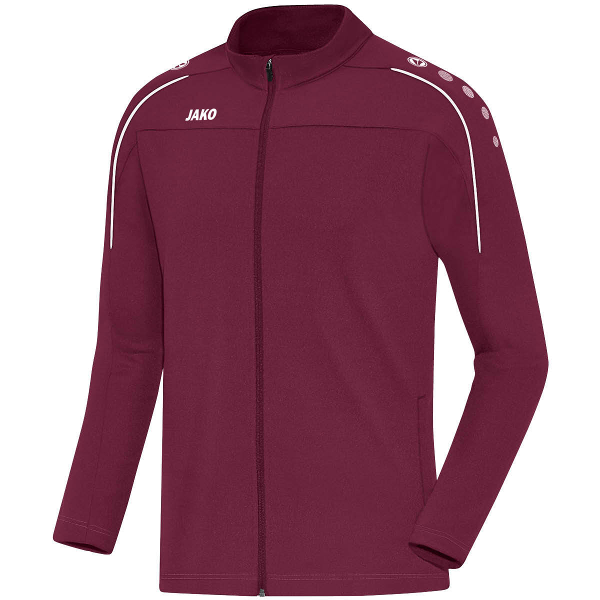 JAKO Freizeitjacke Classico – Rot (14) (vorne)