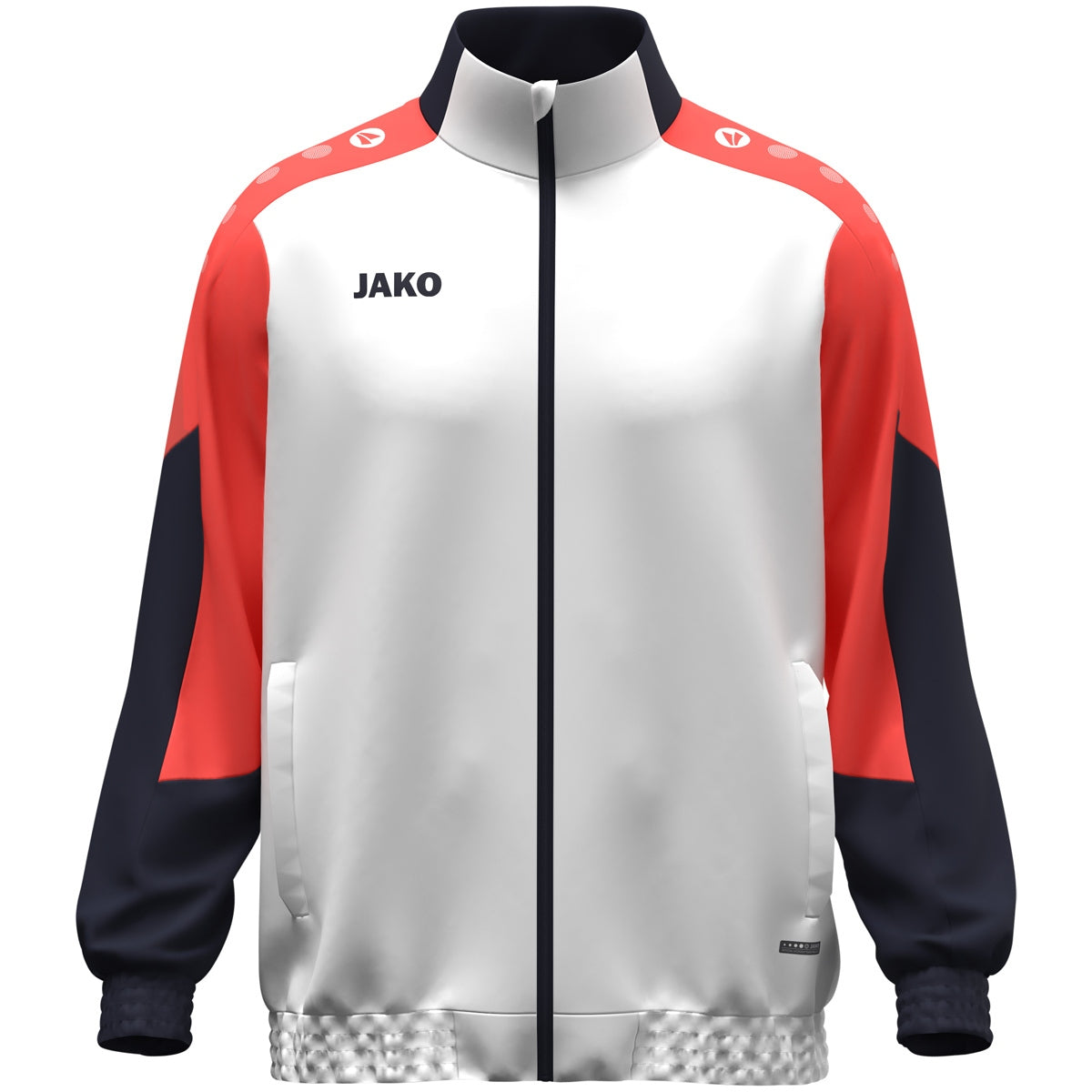 JAKO Webjacke Dynamic – Weiß (vorne)