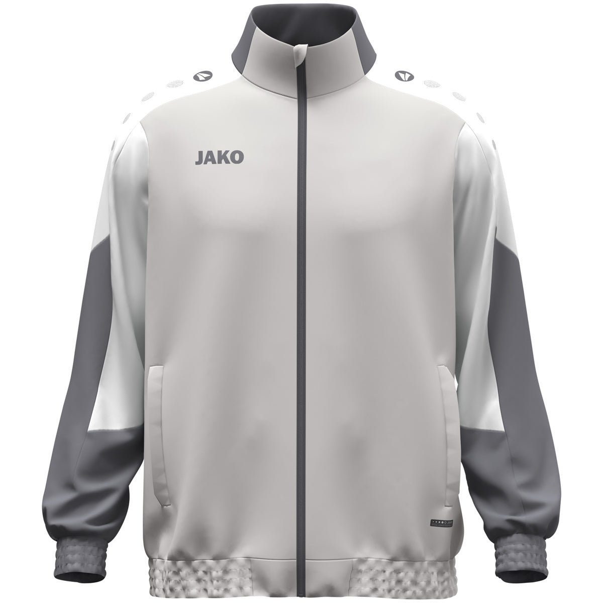 JAKO Webjacke Dynamic – Grau (vorne)