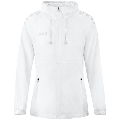 JAKO Lightweightjacke Flow Damen – Weiß (vorne)