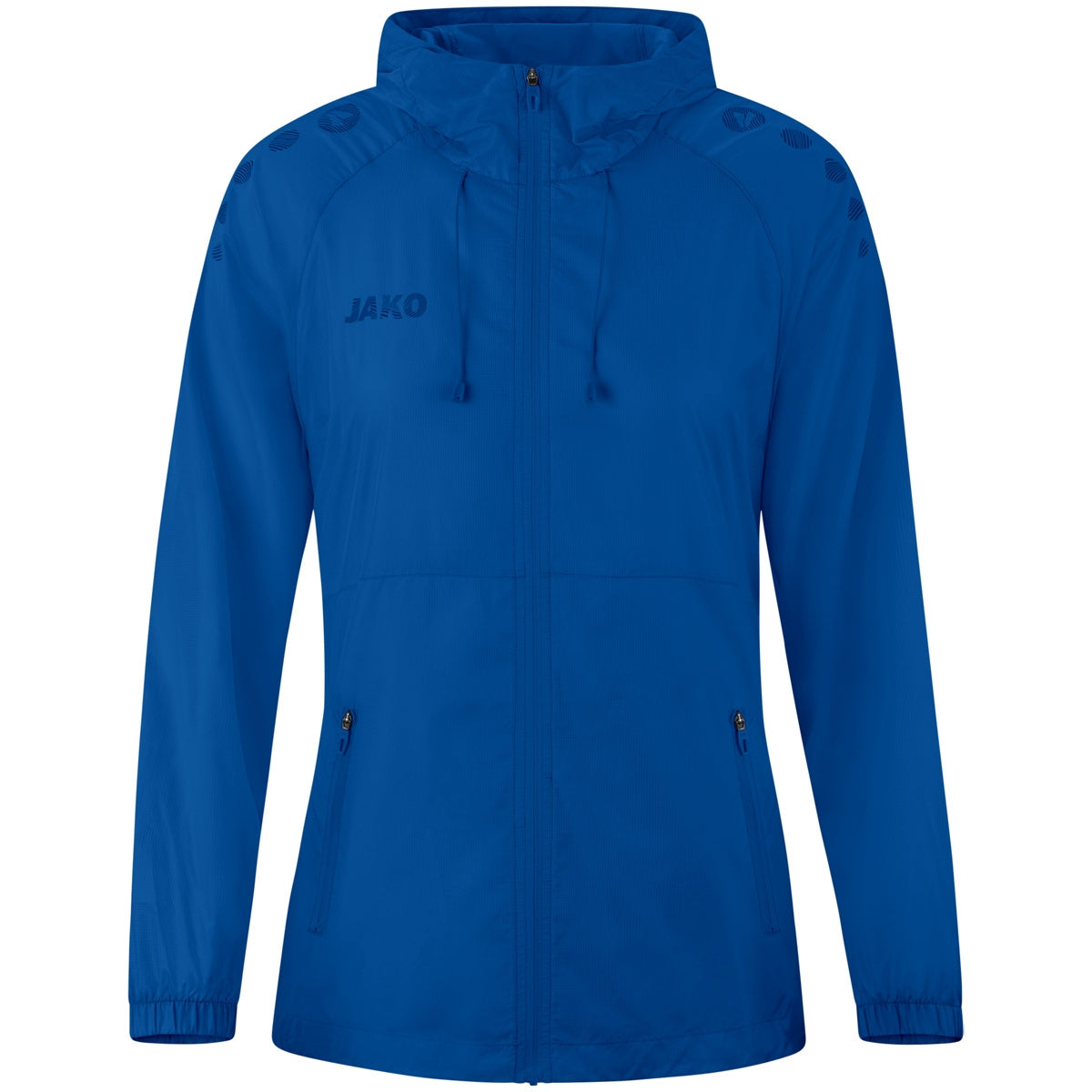 JAKO Lightweightjacke Flow Damen – Blau (400) (vorne)