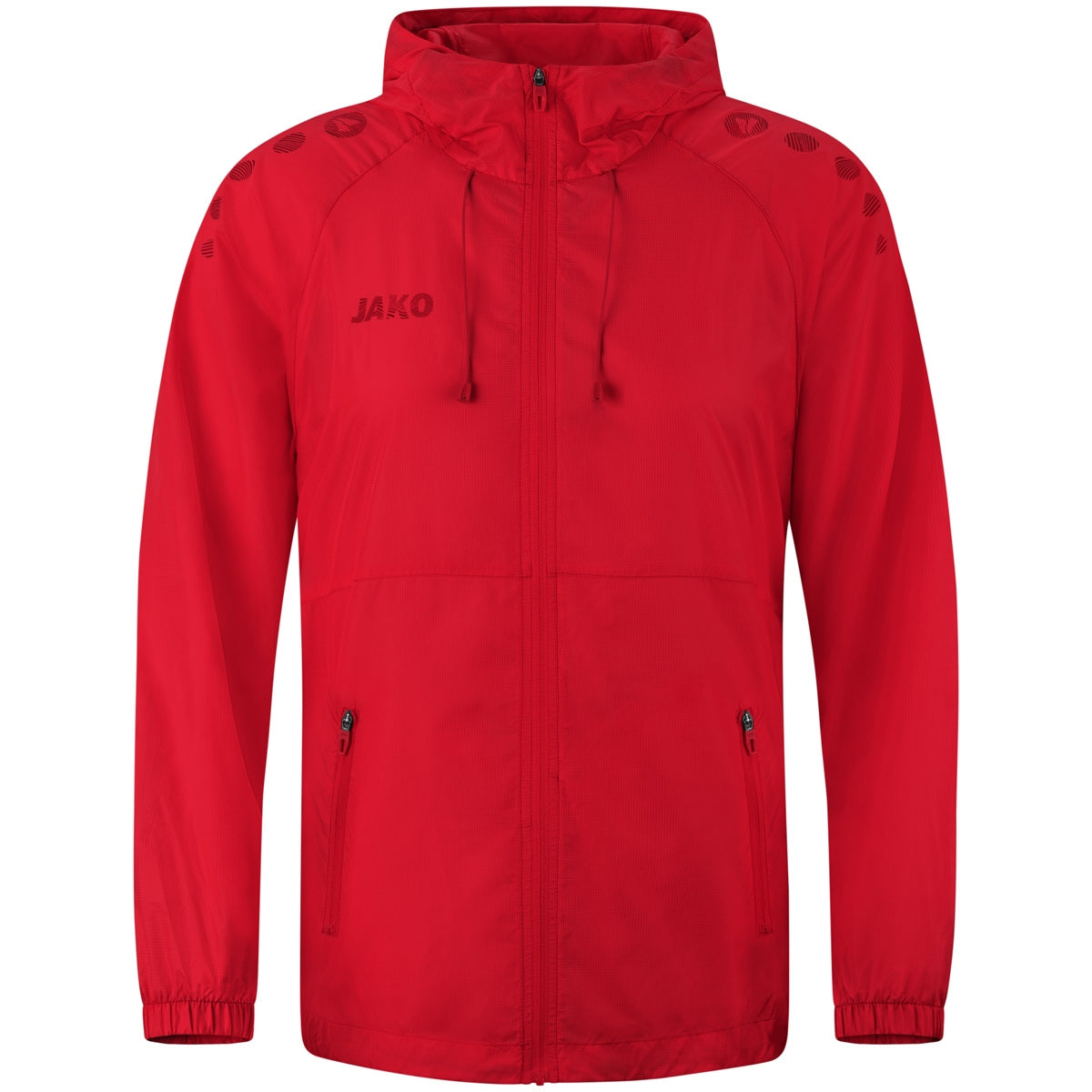 JAKO Lightweightjacke Flow – Rot (vorne)