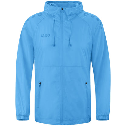 JAKO Lightweightjacke Flow – Blau (430) (vorne)
