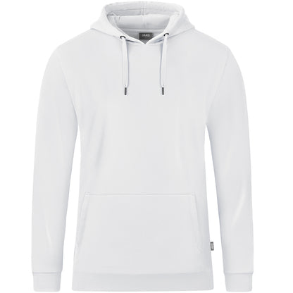 JAKO Kapuzensweat Organic – Weiß (vorne)