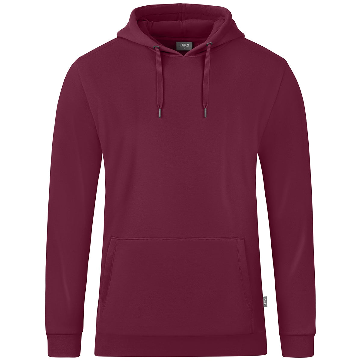 JAKO Kapuzensweat Organic – Rot (130) (vorne)