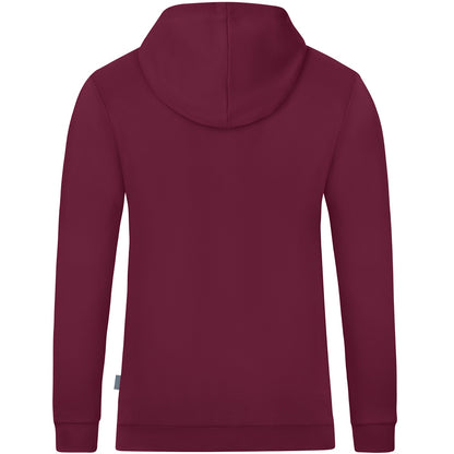 JAKO Kapuzensweat Organic – Rot (130) (hinten)