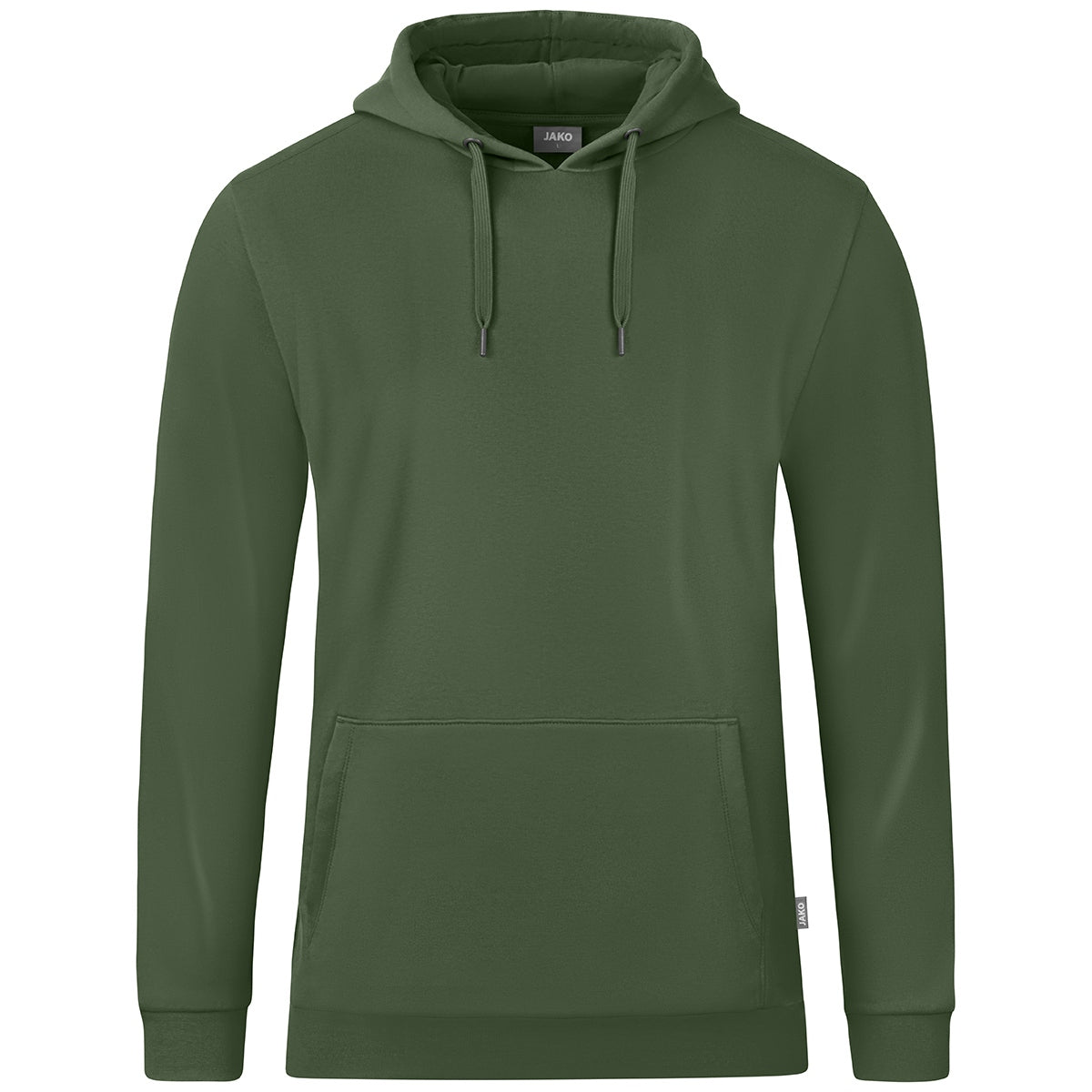 JAKO Kapuzensweat Organic – Grün (240) (vorne)