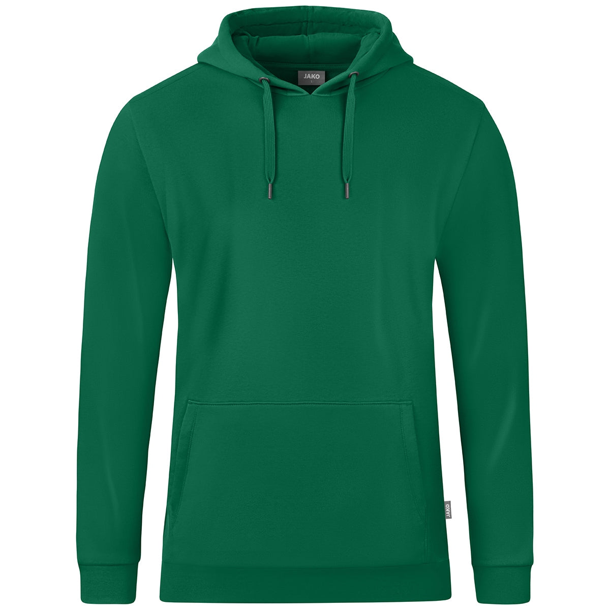 JAKO Kapuzensweat Organic – Grün (260) (vorne)