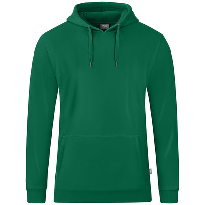 JAKO Kapuzensweat Organic – Grün (260) (vorne)